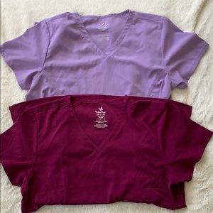 Two Willow Brook scrub tops